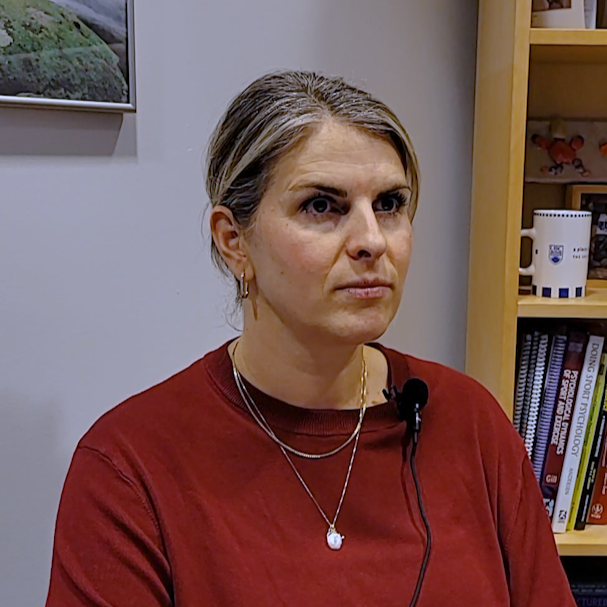 Lauren McBride, UBC Counselling Services, East Mall. A person facing towards the right.