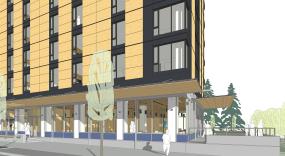 The building was designed to serve as a replicable model for future tall wood construction.