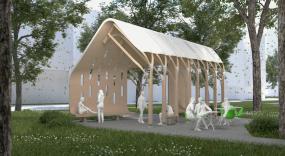 Enhancing the Bosque Experience: The UBC Pavilion Brings Seating, Cover, and Comfort to Central Campus with Innovations from UBC Research Groups for a Light Touch on the Land and Energy Efficiency